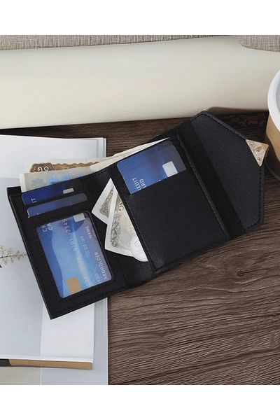 DOODLE Heart Embellished Wallet - Tri-Fold, Coin - Credit Card Compartments, Casual Faux Leather