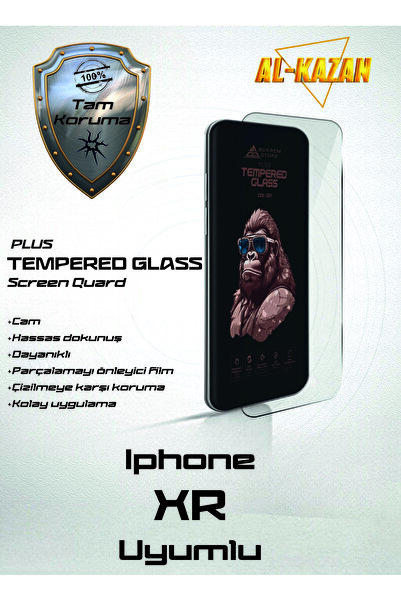 BUKREM STORE واقي شاشة شفاف غير قابل للكسر متوافق مع هاتف iPhone XR، رفيع للغ...