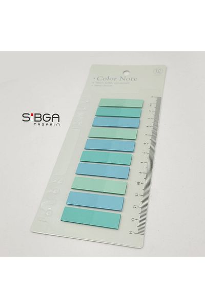 sibga tasarım Transparent Colored Post-It Note Paper - 200 Sheets Bookmark Sticker