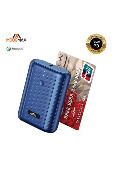 MOOGMAX Power Bank 10,000 Super Mini Moog Max Blue