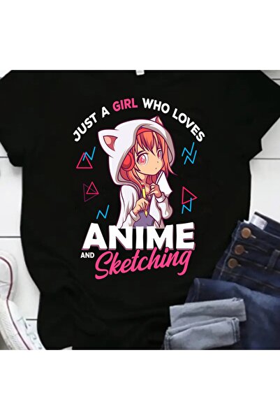 GALASHOP Anime Baskılı T-Shirt, Bahar ve Yaz için Kısa Kollu T-Shirt