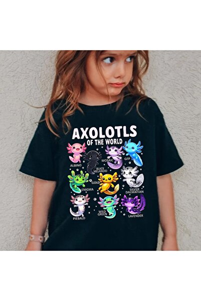 GALASHOP تي شيرت أكسولوتيلز أوف ذا وورلد جرافيك للبنات