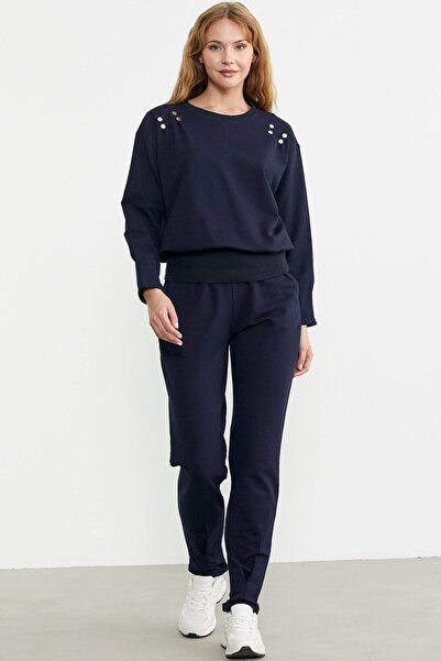 The LOG INVEST Sementa 76343 Shoulder Button Detailed Tracksuit Set