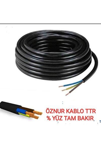 Genel Markalar ÖZNUR KABLO 3X2.5 TTR % YÜZ TAM BAKIR KABLO 50 METRE