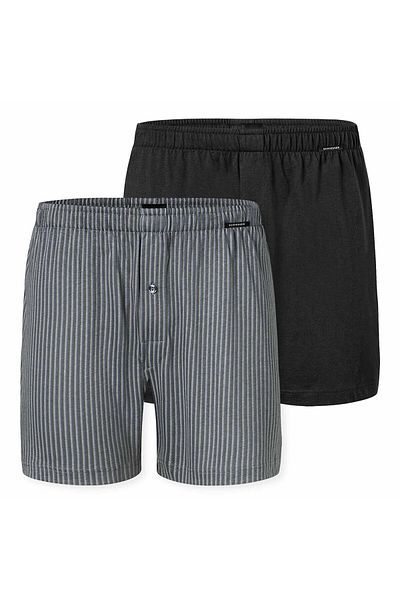 Schiesser Herren Jersey-Boxershorts, 2er Pack - 2Pack Boxershorts, Baumwolle, einfarbig