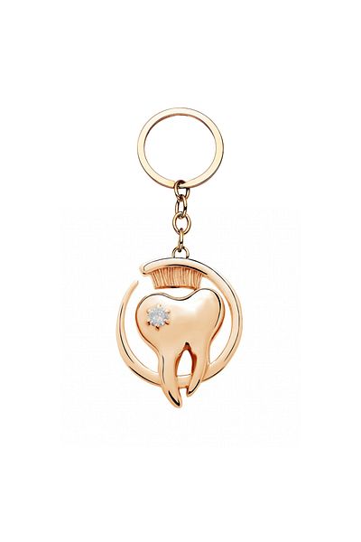 Choice A3-K008-G Hanreshe Medica Dental Tooth with Crystal Keychain Simplement Creative Medicine Dentist Do