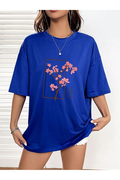 uyguntarz Μπλουζάκι Unisex Cherry Tree με στάμπα σχεδίου