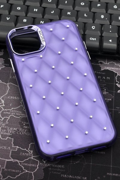NOVKA Phone Accessories iPhone 15 Pro Max Compatible Diamond Stone Hard Cover...