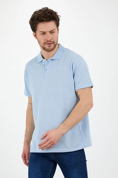 tynemode Tricou pentru bărbați, cu gât polo, albastru