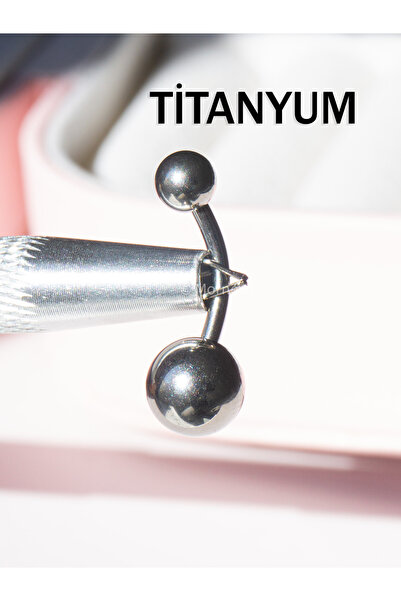 MORNEVA Titanyum Basic Taşsız 5/8m Toplu Göbek Belly Piercingi