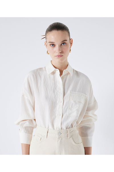 İpekyol Cepli oversize gömlek