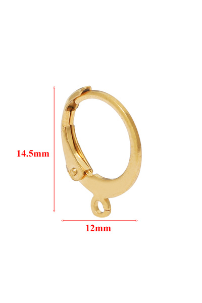 Choice5 Gold round 20pcs Stainless Steel 18k Gold Color Round Earwire Hooks H...
