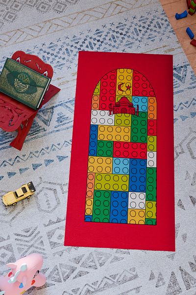 Charmbi Special Design Prayer Rug for Children – Non-Slip Base & Colorful Patterns Digital Printing