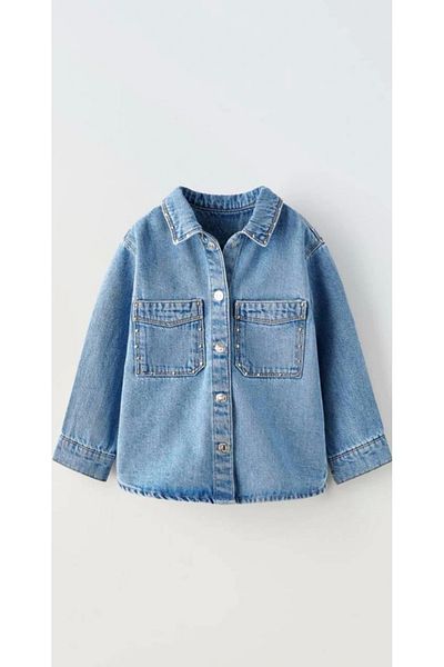 Kidmark Çocuk Modası Girl's Stone Detailed Denim Bottom-Top Set