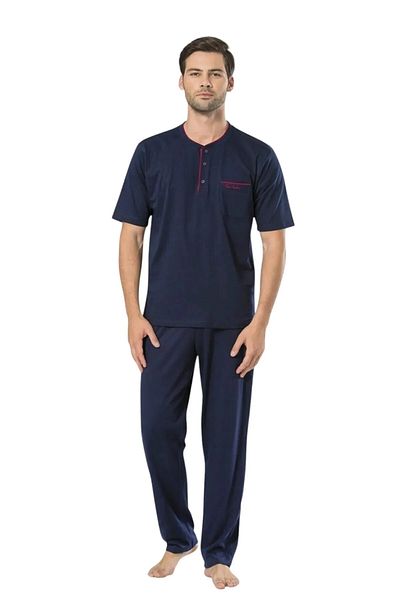 Pierre Cardin Ανδρικά ρούχα για το σπίτι 3 τεμαχίων χτενισμένο βαμβακερό 100% βαμβακερό σετ πιτζάμες L1.PC.0042.0A.12.15
