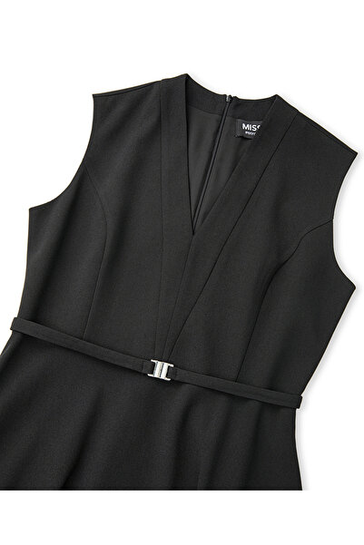 MISS IPEKYOL V-Neck Dress with Thin Belt