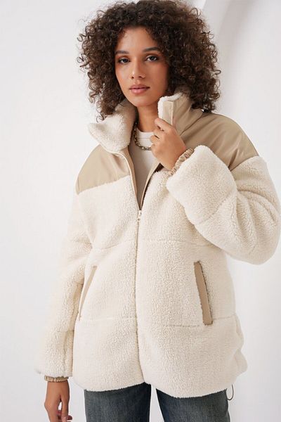 modaserdem    5196 Inflatable Plush Coat - Ecru
