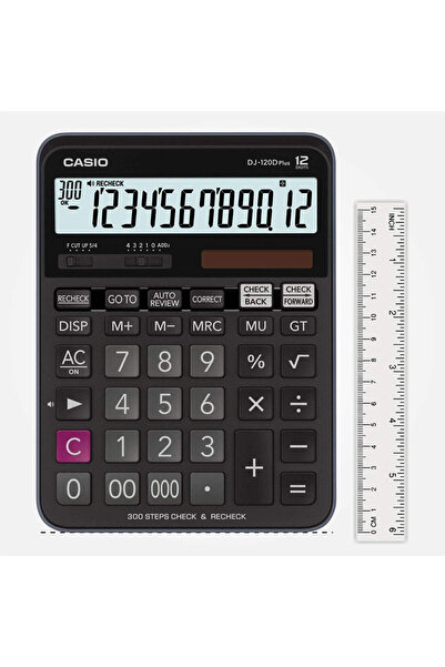 Casio آلة حاسبة للتحقق وإعادة التحقق MJ-120D Plus - سوداء