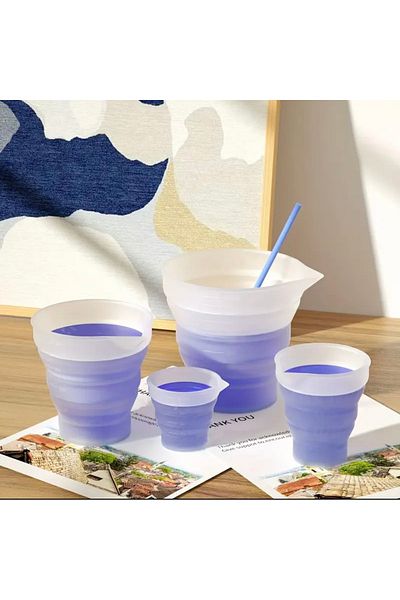 NorthAK Epoxy Silicone Measuring Cup 250ml Foldable, Scented Stone Candle