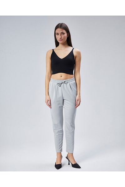 ADEL MODA Elastic Waist Crepe Trousers