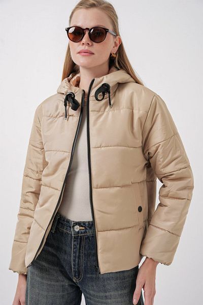 modaserdem 5117 Hooded Puffer Jacket - D.Mink