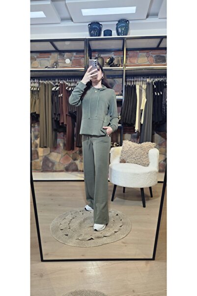 MODA MARKA MODAL KUMAŞ İKİLİ HAKİ EŞOFMAN ALT ÜST TAKIM