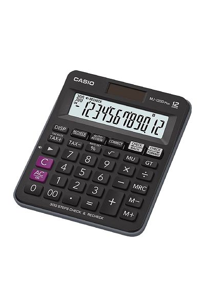 Casio Check and Recheck Calculator MJ-120D Plus - Black