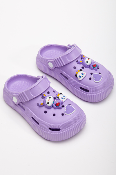 PLN SHOES Children's Slippers Sabo with 3D Emoji Detail - Comfortable Sole and High Scale