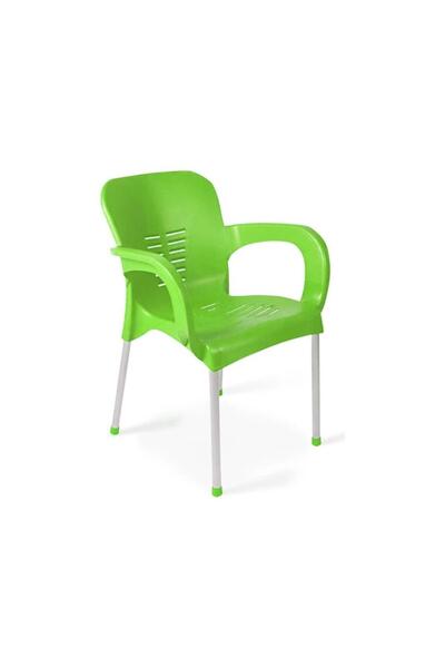 nar sokağı Metal Ayaklı Plastik Sandalye Koltuk Yeşil