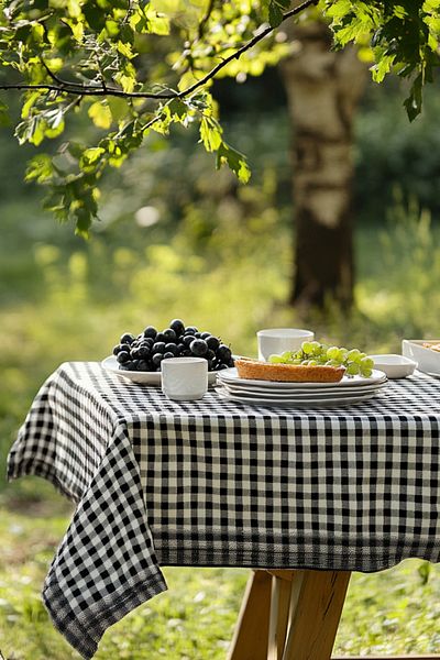 PARİS HOME Checkered Tablecloth Picnic Cloth Table Cloth Multi-Purpose Table Cloth