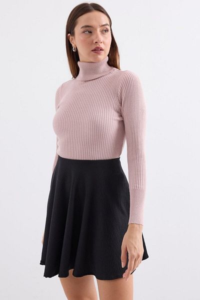 MRA Fashion 10311 Turtleneck Knitwear Sweater - Pink
