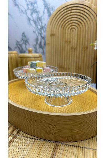 ORTAKÖY CENNETİ 3 Pieces of 13X5Cm Glass Lokum Presentation Chair