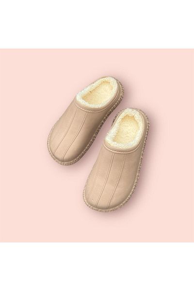 AkınalBella unisex καμήλα με εσωτερική γούνα ελαφριά σόλα γραφείου σπιτιού καθημερινές παντόφλες