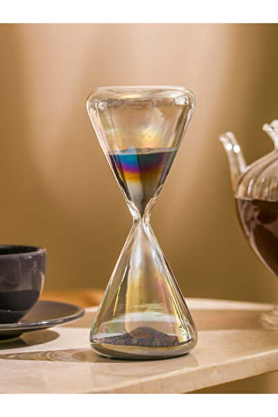 LC Waikiki Renksiz Dekoratif Cam Kum Saati 18 Cm