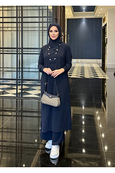 sevannaluxurydesign Asymmetric Collar Tunic & Trousers Set