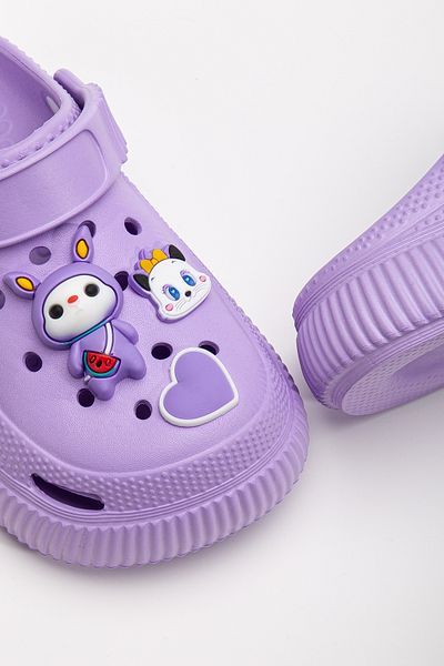 PLN SHOES Children's Slippers Sabo with 3D Emoji Detail - Comfortable Sole and High Scale