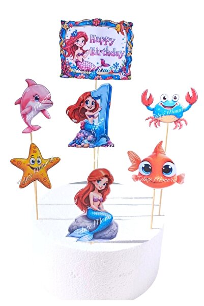 telaşe memuru فكرة عيد ميلاد حورية البحر وتزيين الكعكة بتصميم حورية البحر - م...