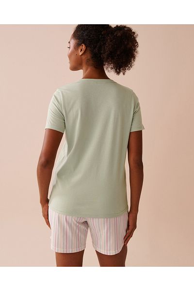 La Vie en Rose Bee Print Cotton Crew Neck T-shirt