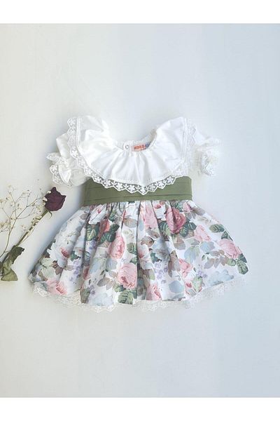 ikokokids Vintage Dress with Lace Detail