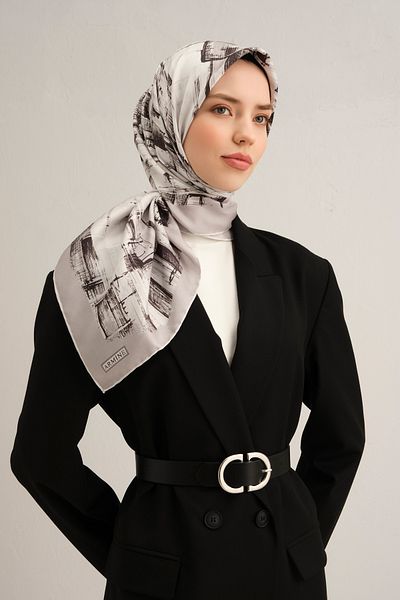 Armine 2025 Spring and Summer Season 100% Sura Silk Scarf 9350Dm 84