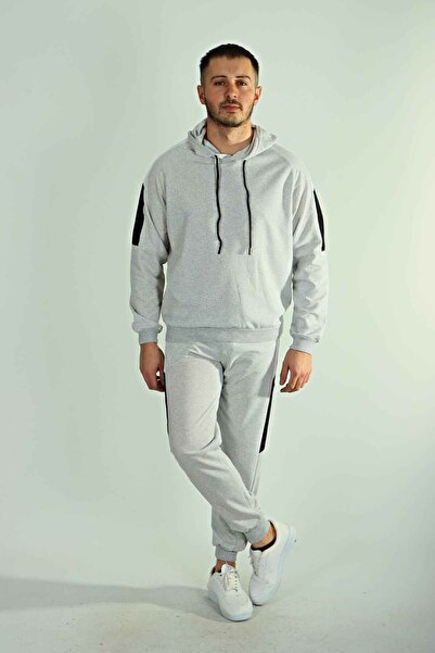 eg38 Light Gray 2 Thread Garnish Hooded Suit
