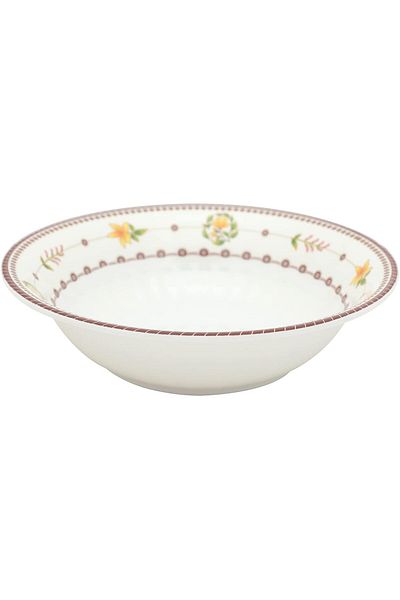 Narjis Deep Bowl, 12 Pieces, 19 cm, White