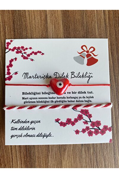 312 KONSEPT 9 Adet Seramik Kalp Boncuklu Kalın Karton Kartlı Poşetli Lüx Marteniçka Bileklik