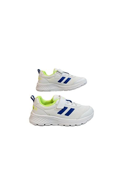 Kinetix Korper White Navy Boy's Lightweight Velcro Sports Shoes