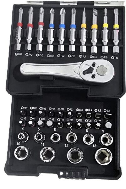 AY-CİV Комплект гаечни ключове - NT 1/4" 41 броя