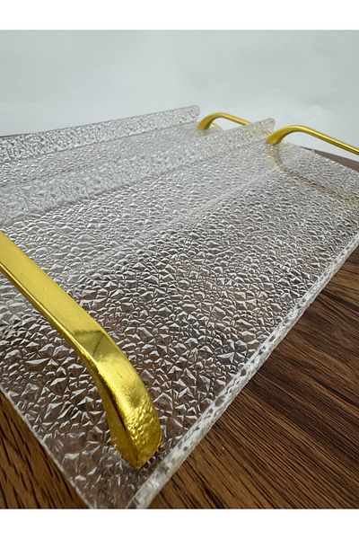 Living 3-Piece Transparent Serving Tray Set
