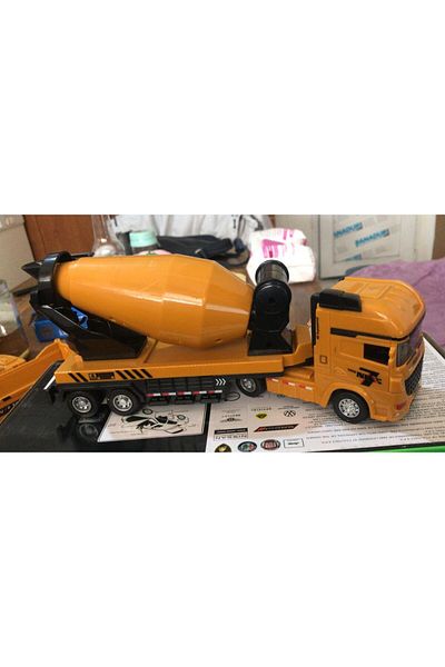 Asya Oyuncak Toy Collectible Business Machinery Mixer Truck Concrete Dumper 25 cm