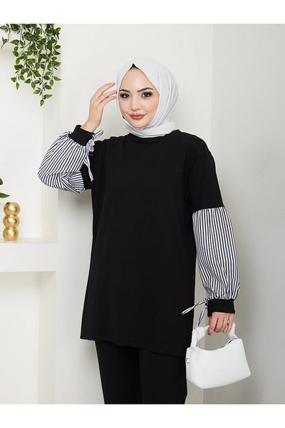 Moda Krash Balloon Sleeve Shirt Detail Sports Suit