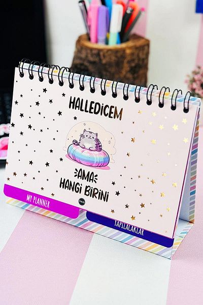 Patladı Gitti Halledicem but Which One Designed New Generation Table Top Planner 2 Sheets Sticker