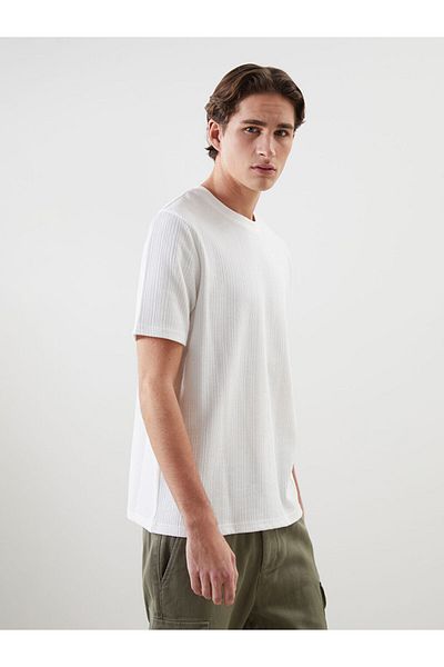 LC Waikiki تي شيرت LCW برقبة دائرية وأكمام قصيرة للرجال من Fast Fashion